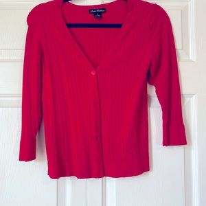V neck ribbed cardigan